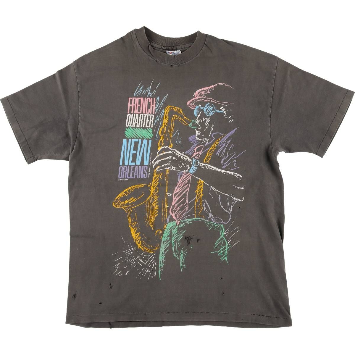 古着 90年代 ヘインズ Hanes JIMI HENDRIX ジミヘンドリックス バンドTシャツ バンT メンズXL相当 ヴィンテージ|eaa542704