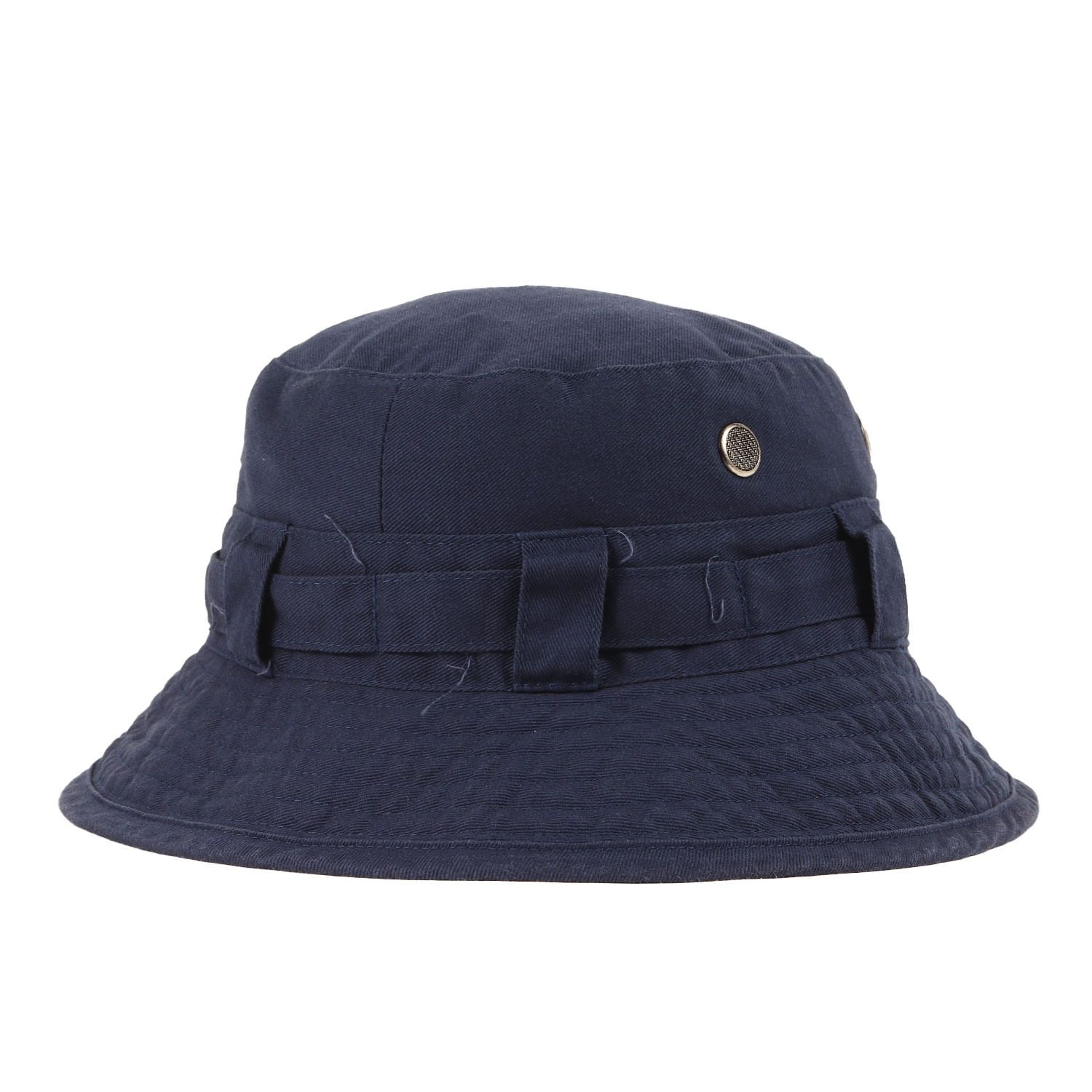 FINESSE フィネス ハット / 90s コットンツイル リバーシブル ジャングルハット / ネイビー ライトブルー 紺 / 90年代 アーカイブ / ブランド 帽子【メンズ】【中古】