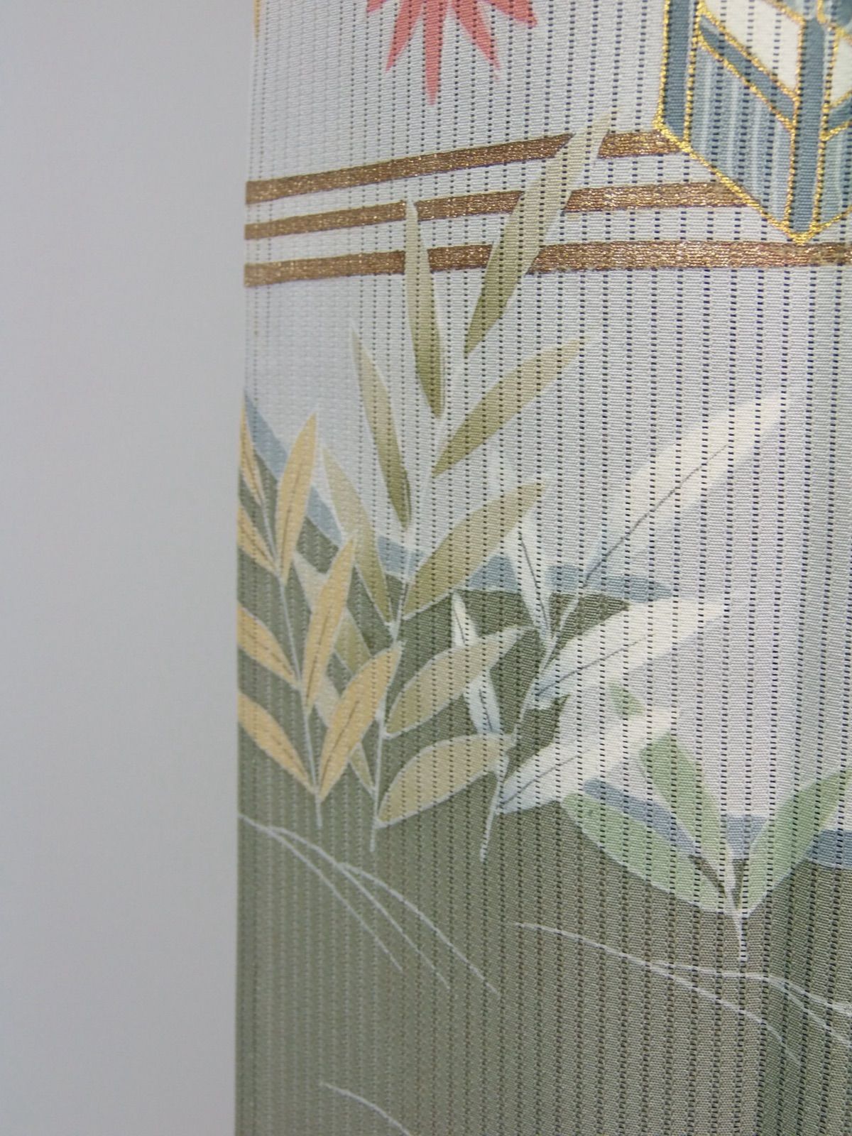 極美品 夏着物 縦絽 色留袖 一つ紋 丸に木瓜紋 茶屋辻文様 正絹