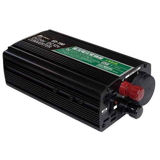 メルテック meltec 車載用DCDCコンバーターデコデコ3way USB- ソケット-陸式ターミナル DC24Vソケット1口15A USB1口1A配線タイプMeltecED-160