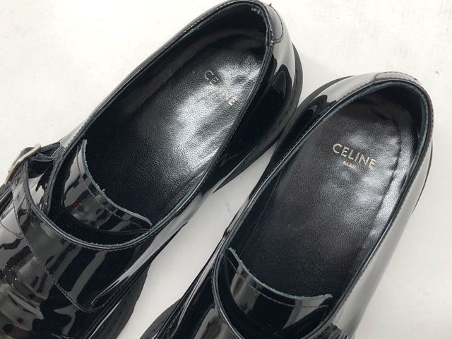 CELINE セリーヌ CREEPERS クリーパーズ パテント バックルシューズ