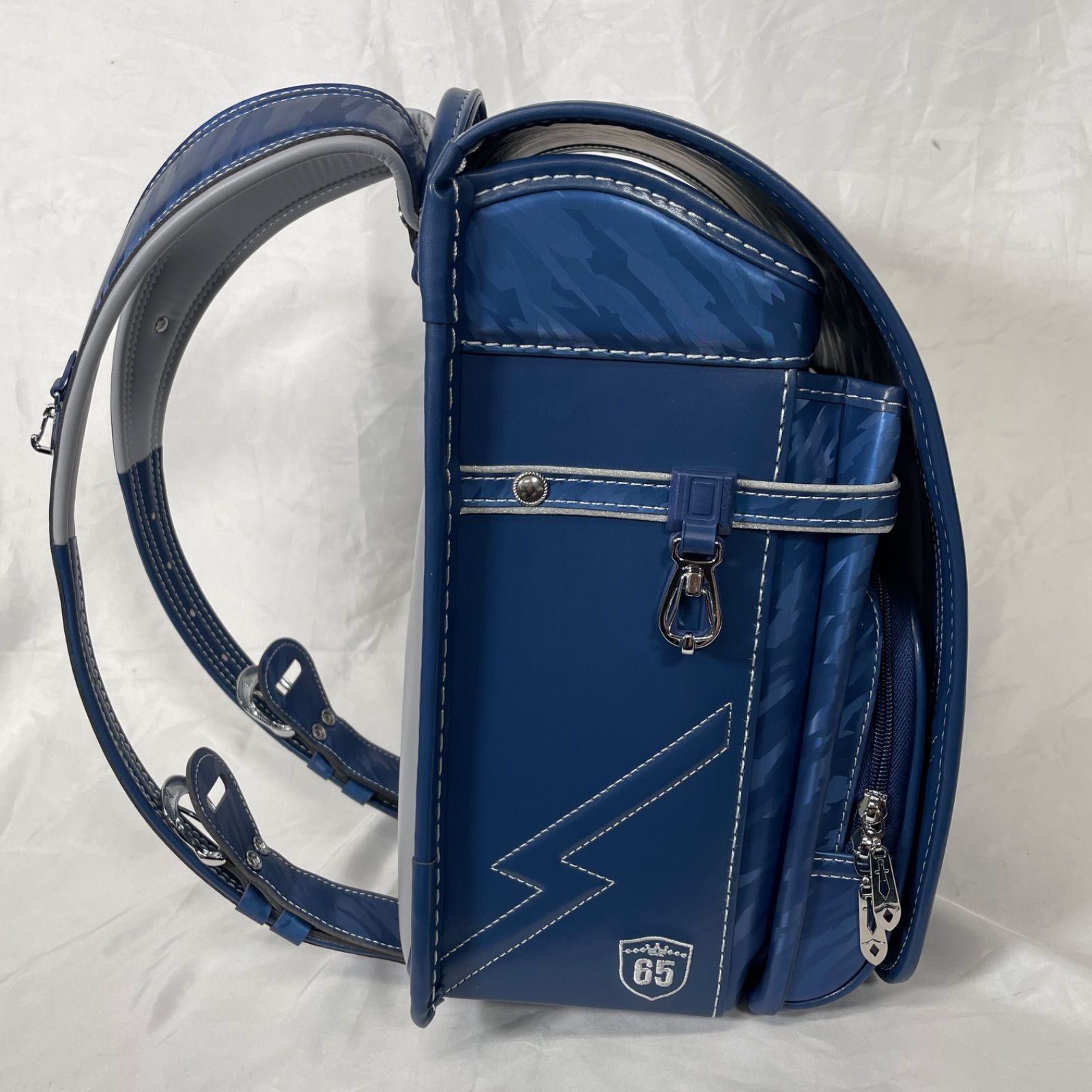 男の子 軽量 ランドセル 大容量 ブラック×ブルー 新品/訳あり  