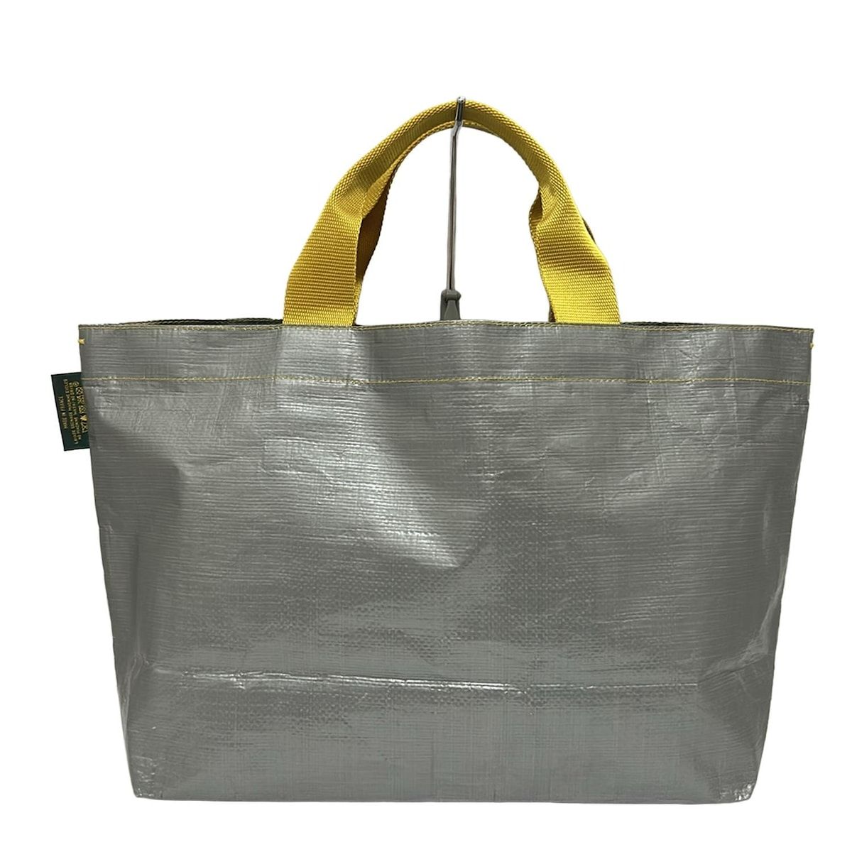 Herve Chapelier トートバッグ シルバー×イエロー Herve Chapelier(エルベシャプリエ) トートバッグ マルシェバッグM