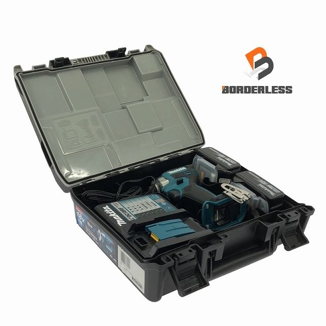 makita マキタ 18V 充電式インパクトドライバー TD173DRGX 青 ブルー バッテリ2個 18V6.0Ah 充電器 ケース付 コードレス114307