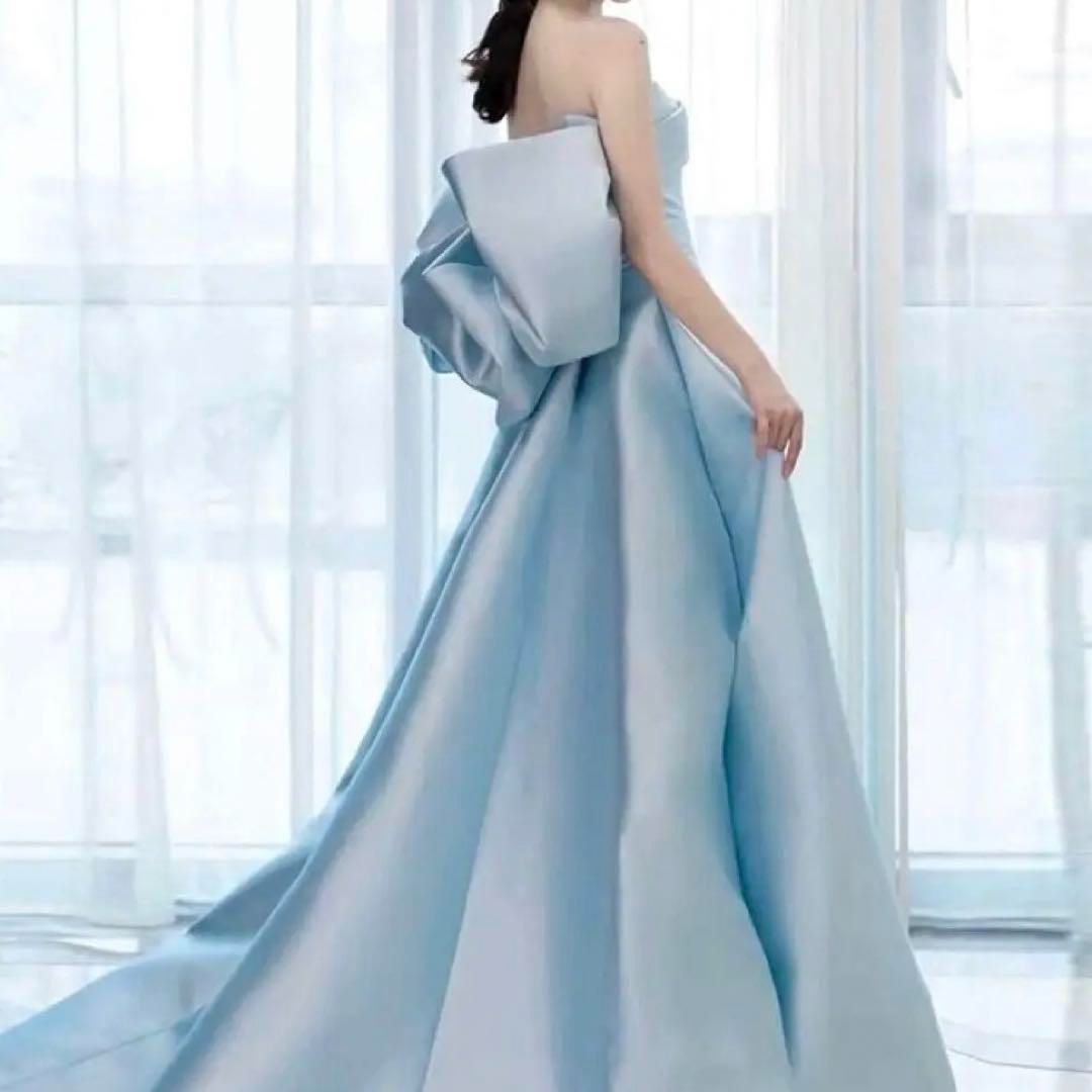 大きなリボンが素敵なベア ロングイブニングドレス 大人 おとなかわいい スカート モード系ロマンチックドレス クラシカルワンピース