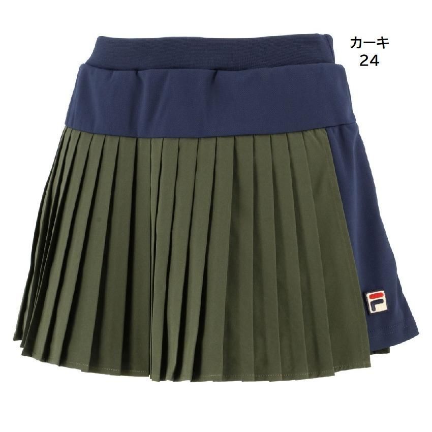 FILA フィラ テニス プリーツスコート Lサイズ 中古美品 紺緑