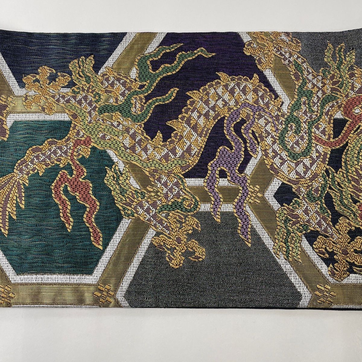 平和屋本店□極上 1854年創業 帯屋捨松 六通柄袋帯 唐織 草花 