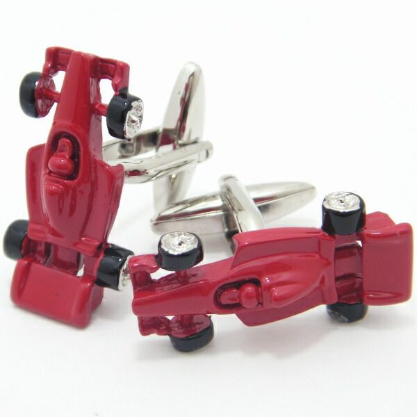 袖に映える真っ赤なF1カー カフス カフスボタン カフリンクス cufflinks cuffs メンズ 男性 ユニーク おもしろ 面白 面白い 乗り物 スーツアクセサリー専門店 父の日 ギフトにも 誕生日 プレゼン