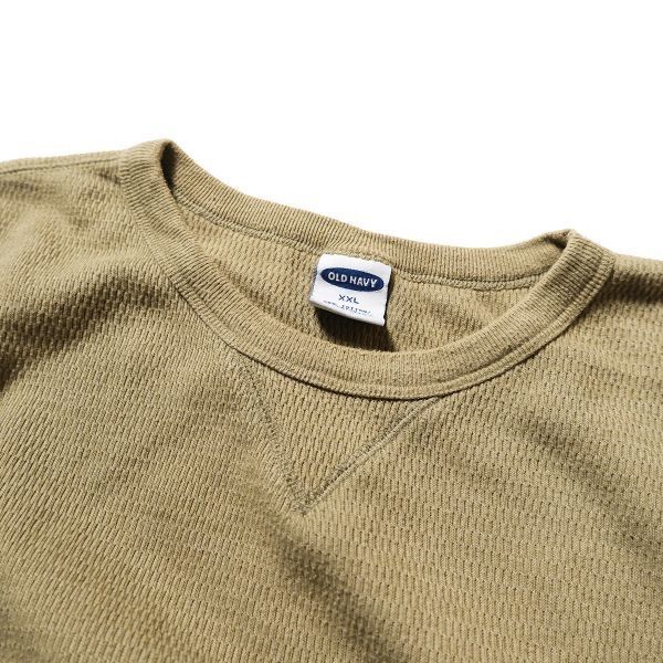 00s OLD GAP 長袖 Tシャツ 無地 サーマル ブラウン Y2K 00s OLD GAP 長袖 Tシャツ 無地 サーマル ブラウン Y2K