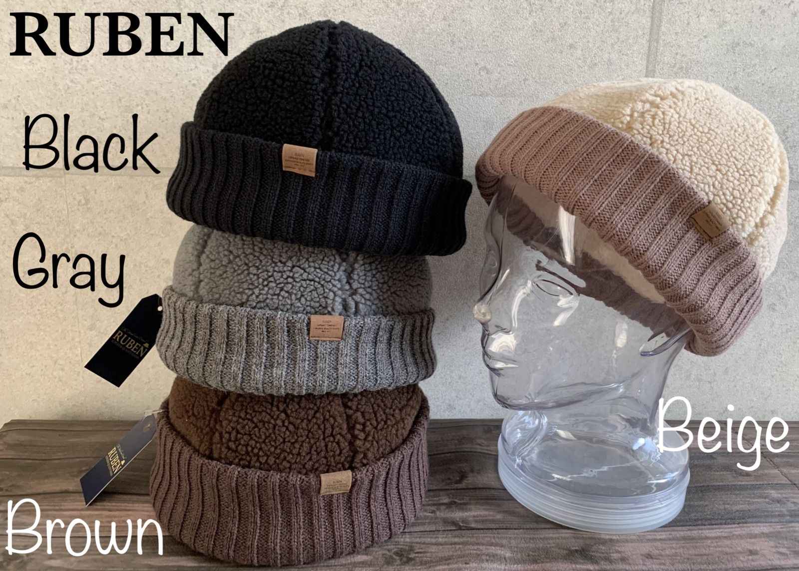 RUBEN ルーベン 帽子 キャップ 冬 - 帽子