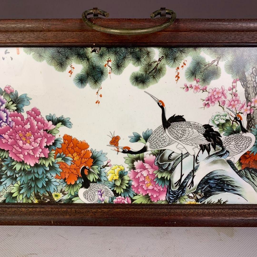 景徳鎮 陶板画 煙雨江南 客間 玄関 茶室書斎 装飾品 現代工芸品 美術品 置物 景徳鎮 陶板画 百鶴図 掛け屏 応接間玄関 茶室 装飾品 工芸品