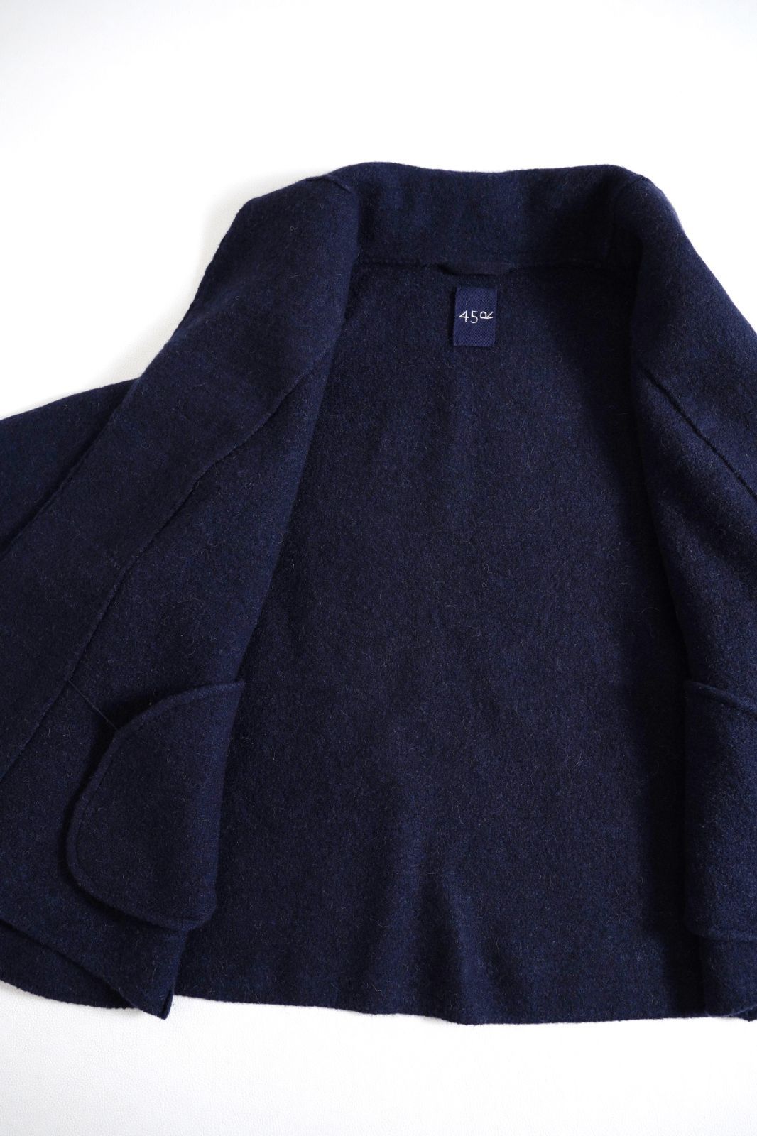 45R フェルトKNITカウチンBOLERO R刺繍 ガウン コート 青 sb7 45R フェルト KNIT カウチン ボレロ BOLERO コート - メルカリ