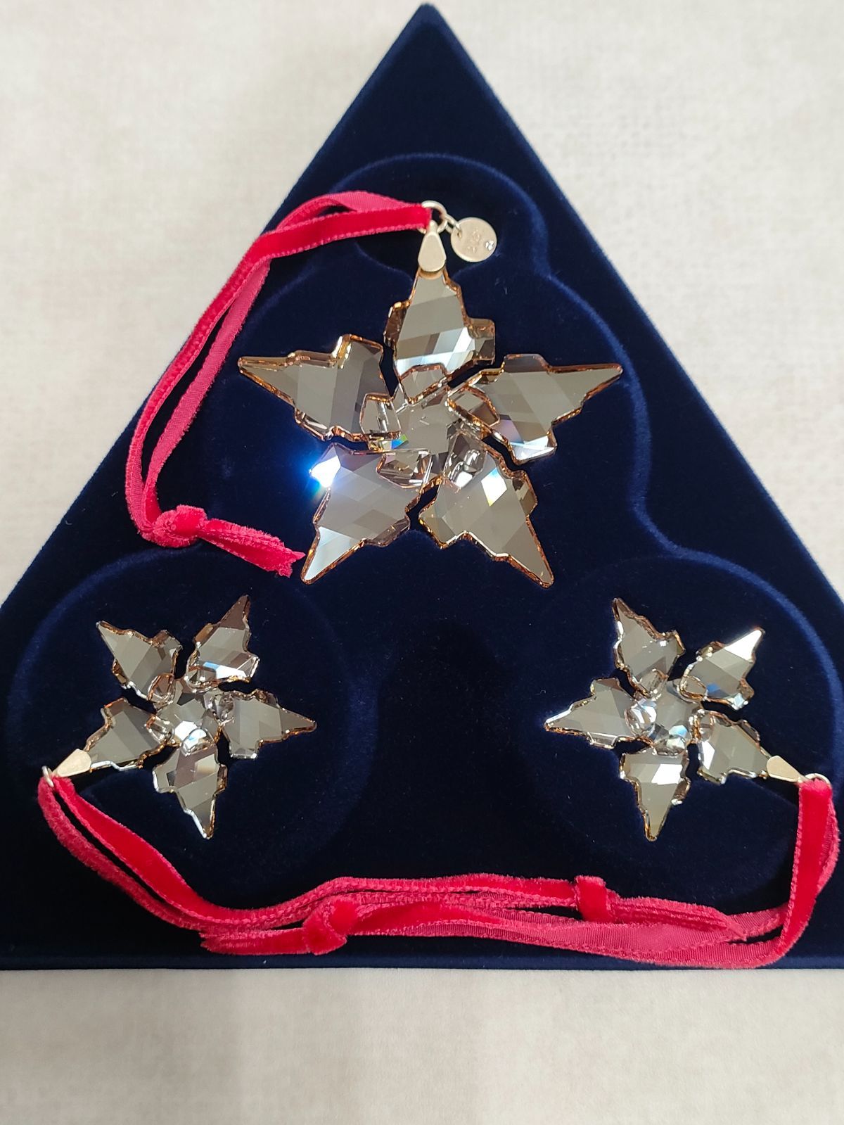 ✿SWAROVSKI スワロフスキー2021年 ゴールドオーナメント3点セット