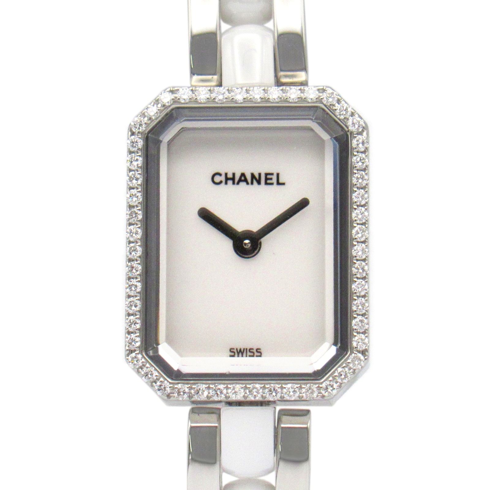 シャネル CHANEL 腕時計 プルミエール H2132 ホワイト ステンレススチール セラミック プルミエール レディース Used A