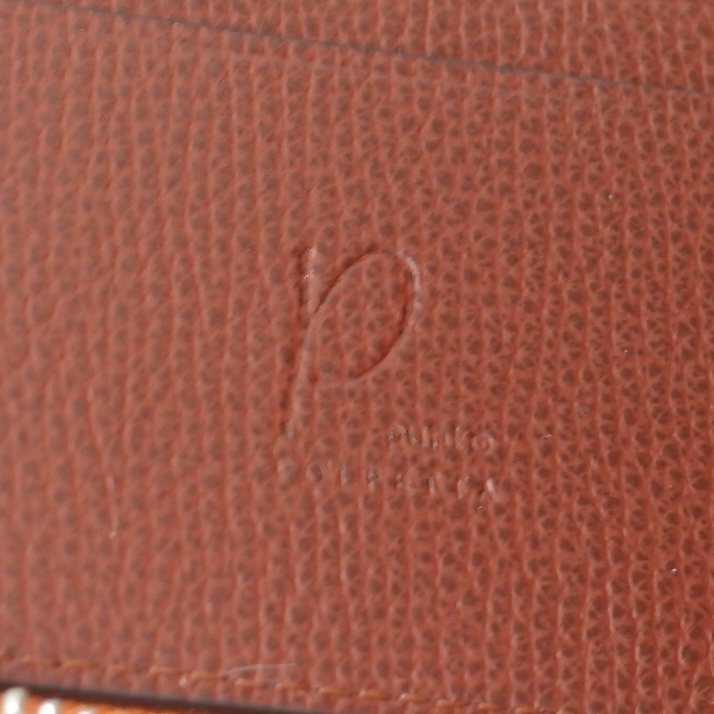 新品 P punto POLPETTA レザーラウンドジップ二つ折財布 オレンジ