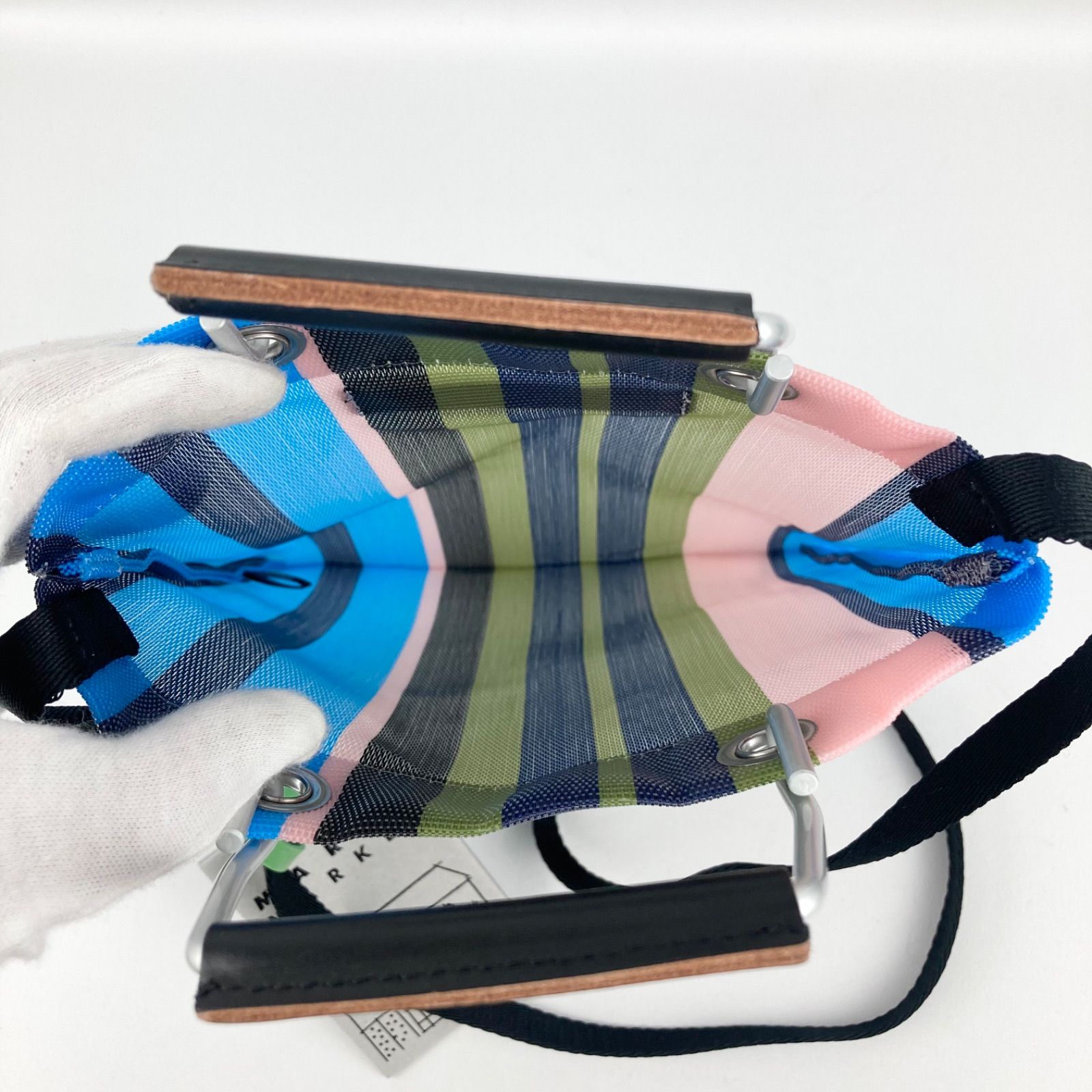 MARNIマーケット ストライプナイロンバッグ ロイヤルブルー(ロイヤル) MARNI MARKET STRIPE BAG | Marni