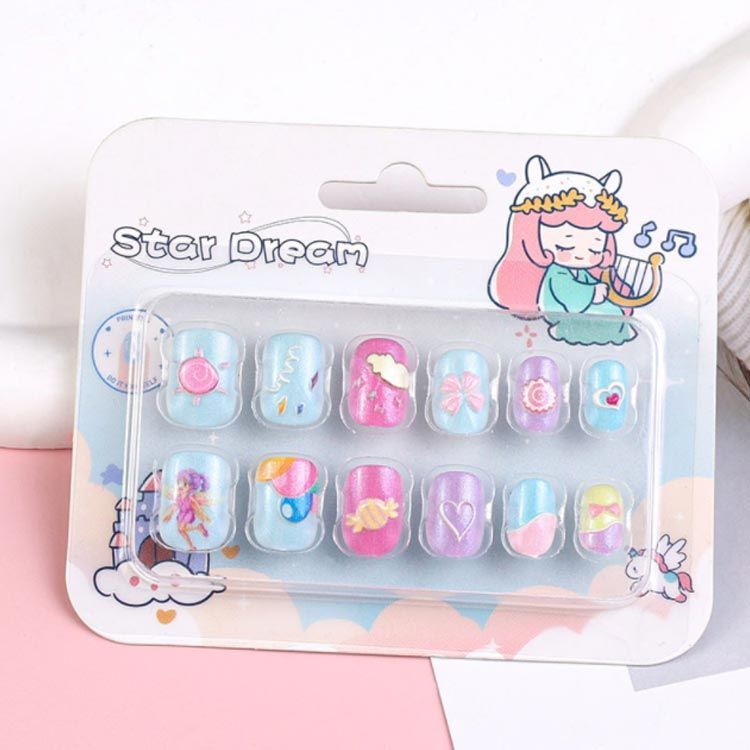 ジェルネイル ショート ネイルチップ つけ爪 子供のためのネイルチップ