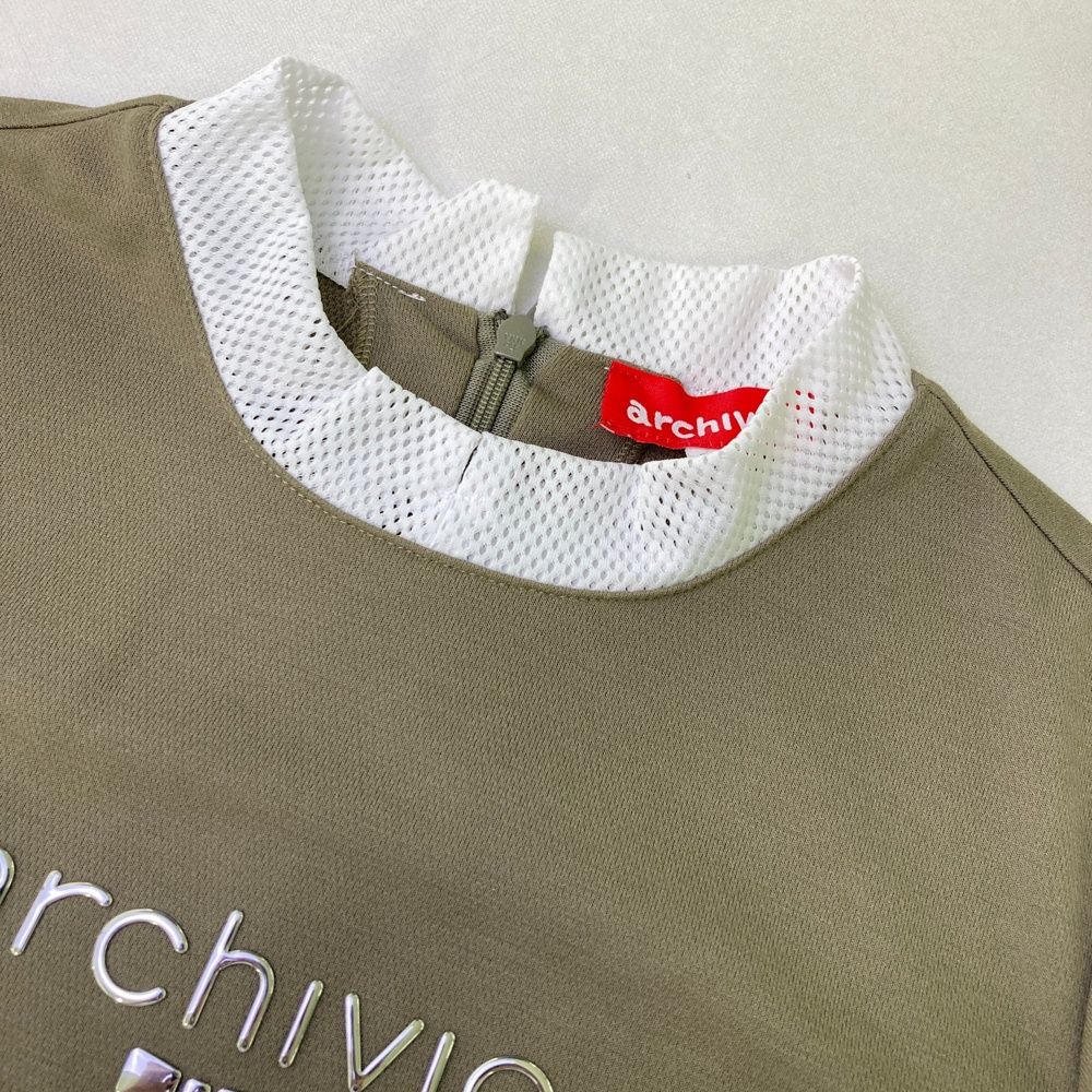 サイズ：36 ARCHIVIO アルチビオ モックネック 半袖Tシャツ