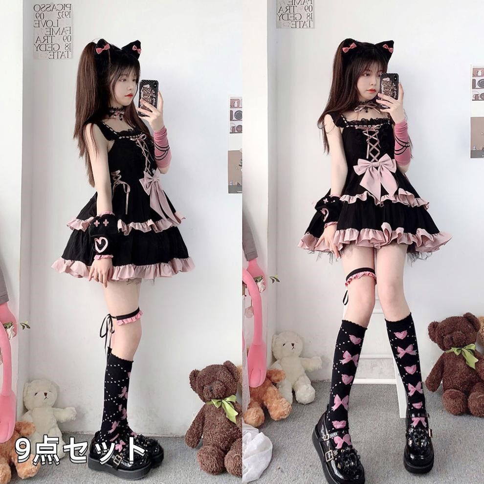 ロリータ lolita ワンピース ロリータ服 和風 日本式 ロリータ