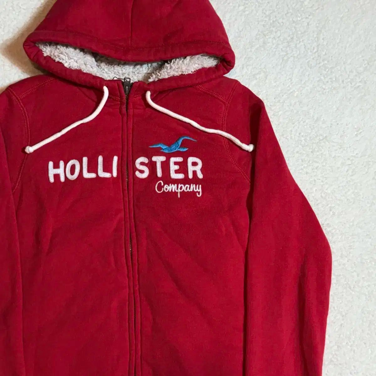 ホリスター フリース フリースレッド WHO ジップアップ