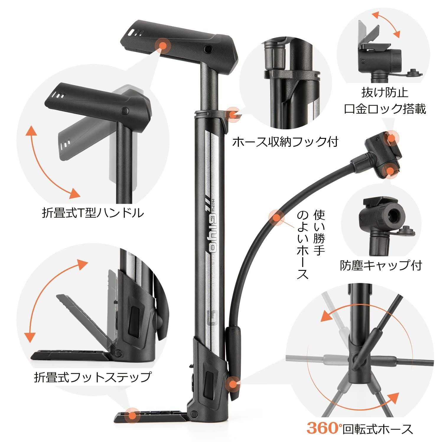 GIYO コンパクト空気入れ ポンプGIYO - アクセサリー