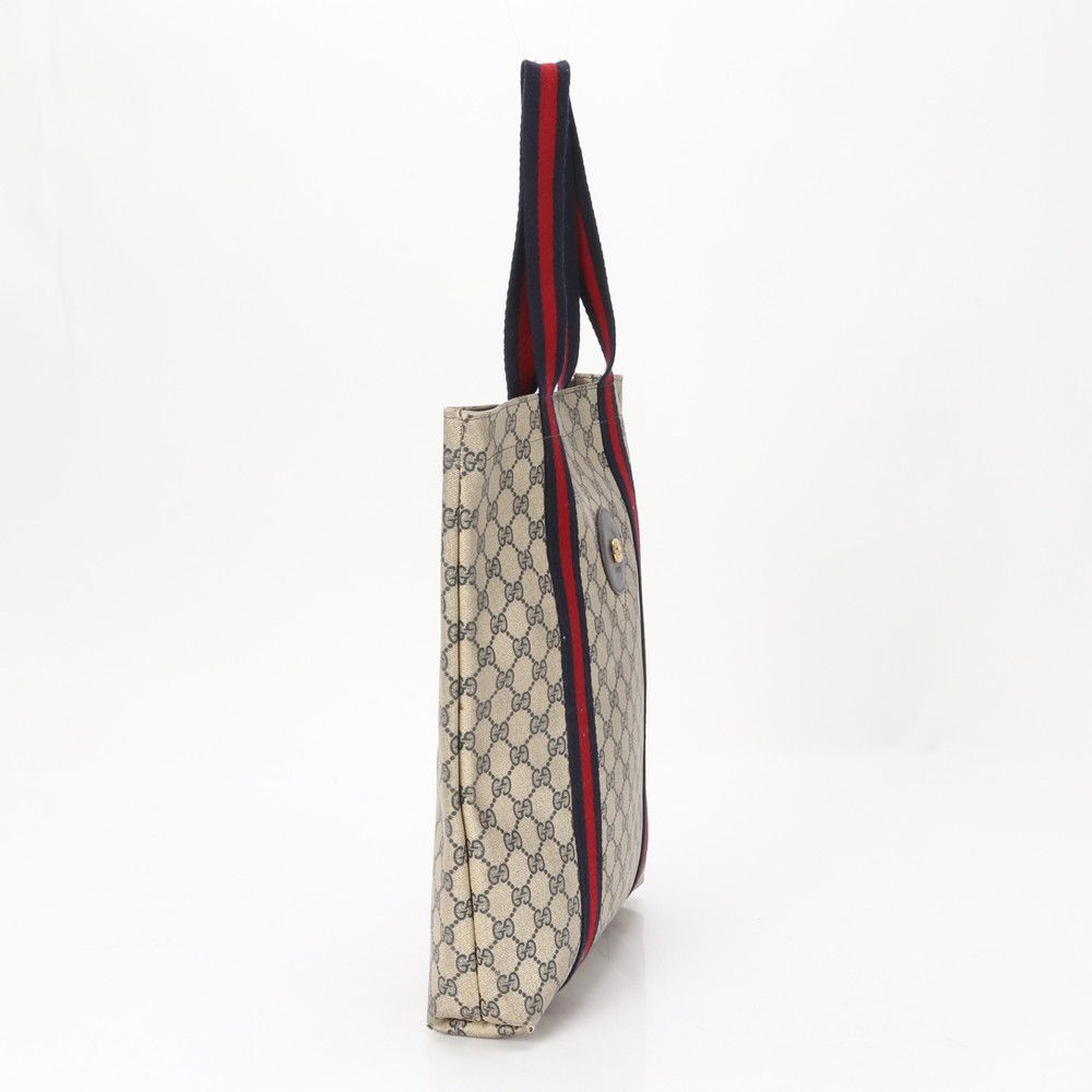 GUCCI グッチ ショルダーバッグ GGスプリーム シェリーライン A4 美品 グッチ GGスプリーム シェリーライン トート バッグ ショルダー