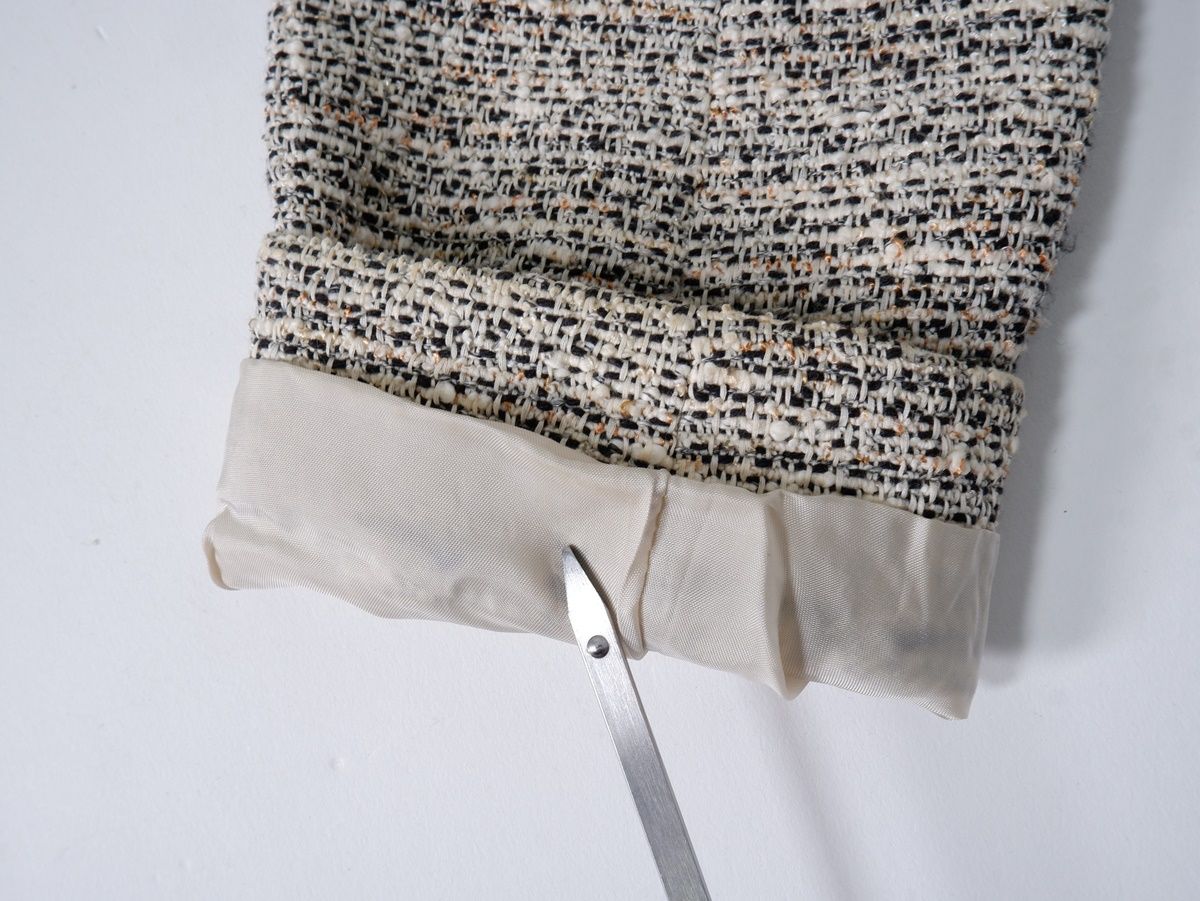 Theory luxeセオリーリュクス Lunar Lindiノーカラーツイードコート  