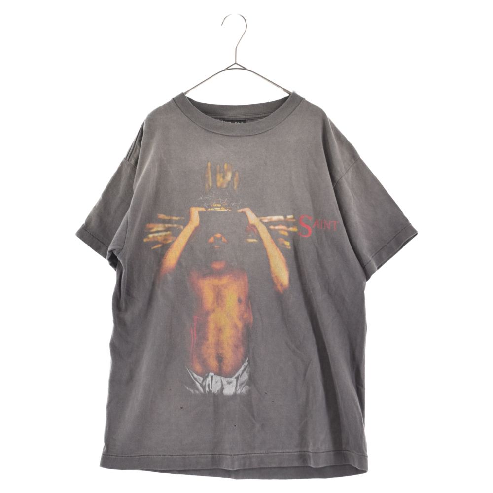 SAINT MICHAEL セントマイケル 23SS WE LIVE HELL SS TEE ダメージ加工