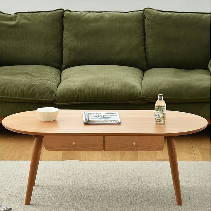 MU RONG ローテーブル アメリカオークウッド センターテーブル  