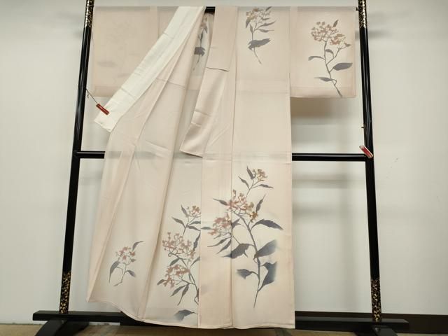 付け下げ 染め大島紬 たたき染 グラデーション グリーン 着物
