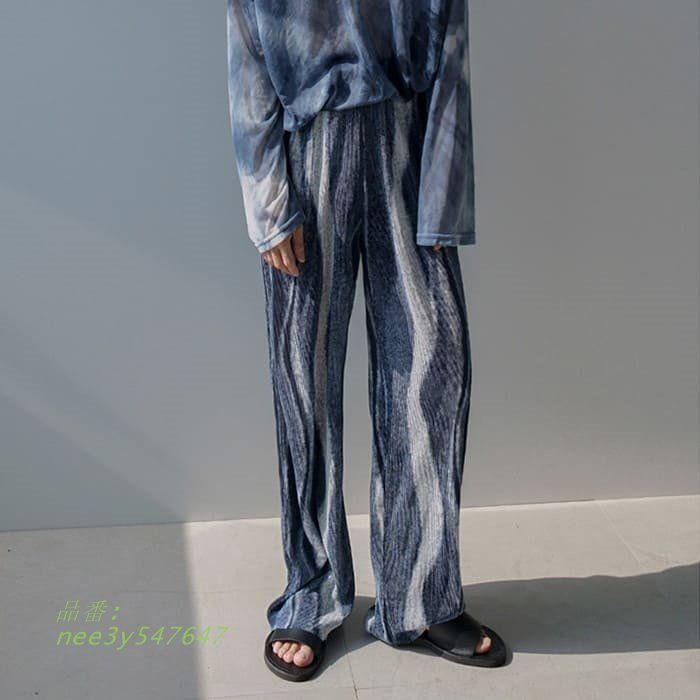 プリントパンツ メンズ グラデーション 春夏 ボ韓国 原宿 ストリート 中学生 ファッション 高校生 10代 20代 オシャレ nee3y547647