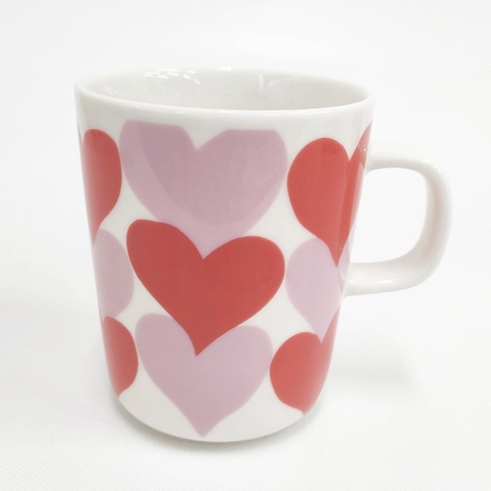 marimekko SYDAMET セット マグカップ ホワイト ピンク レディース マリメッコ 5 0915 G