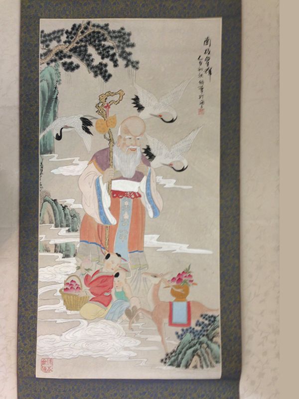 セール！・  掛け軸　幅広　寿老人 掛軸-幅広-寿老人 - メルカリ