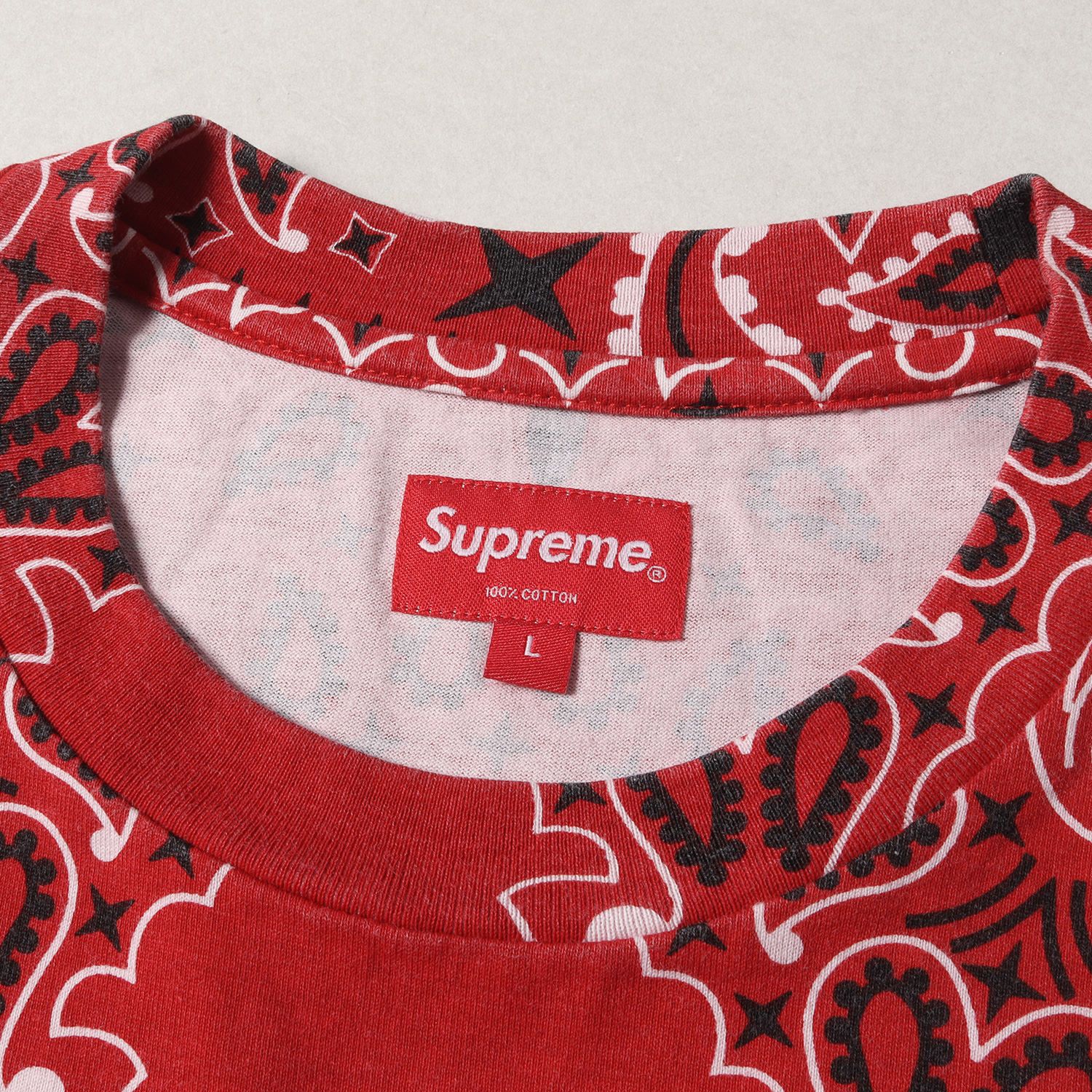 美品 Supreme シュプリーム Tシャツ サイズ:L 20SS バンダナ柄 