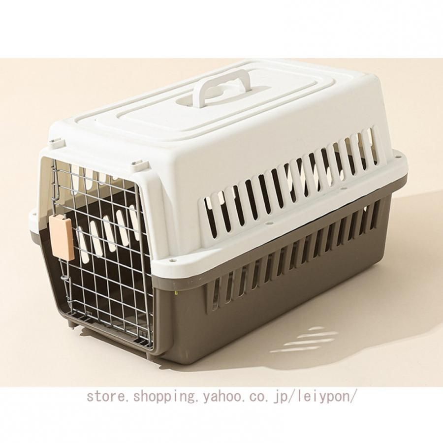 通気性ペットキャリーバッグ 頑丈 ペットキャリー 取っ手付き 輸送キャットドッグケージ 航空輸送ボックス 小型犬 成猫 子猫 うさぎ 犬 クレート