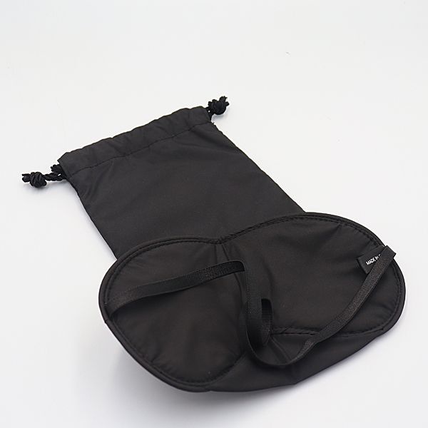 CHANEL ブラック アイマスク シャネル ノベルティ アイマスク 巾着ポーチセット スリープ 収納袋