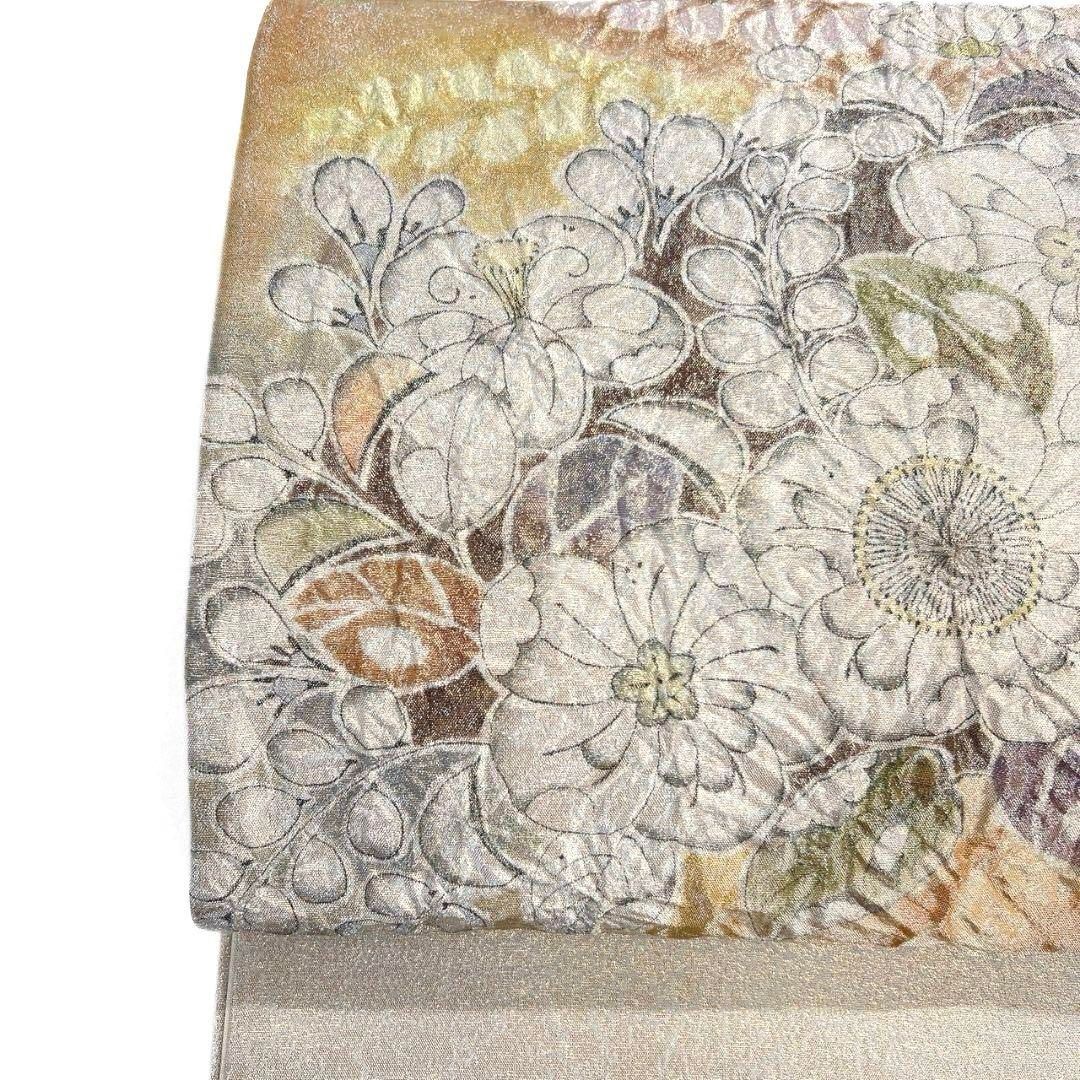 袋帯 辻ヶ花 絞り 藤の花 金糸 着物 064a p - メルカリ