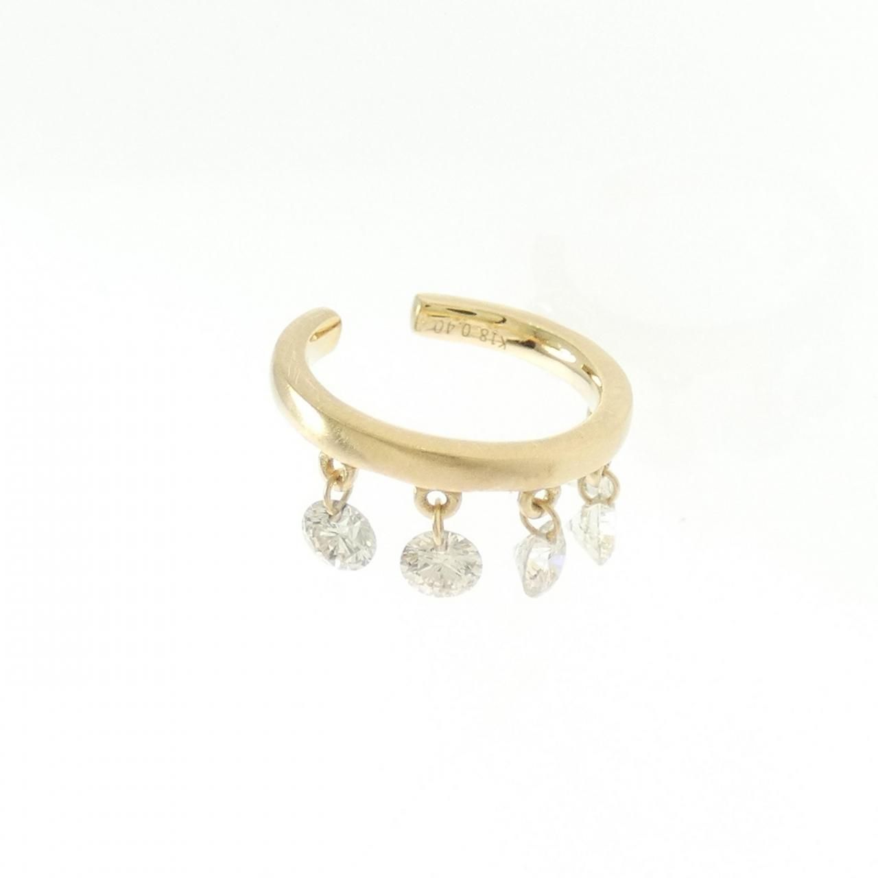 K18YG ダイヤモンド イヤーカフ 0.40CT 片耳