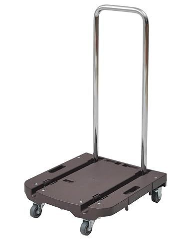 【在庫処分】山善 折りたたみ台車 39×44cm 耐荷重80kg Carryおてがる ダークブラウン OTG-E50DB