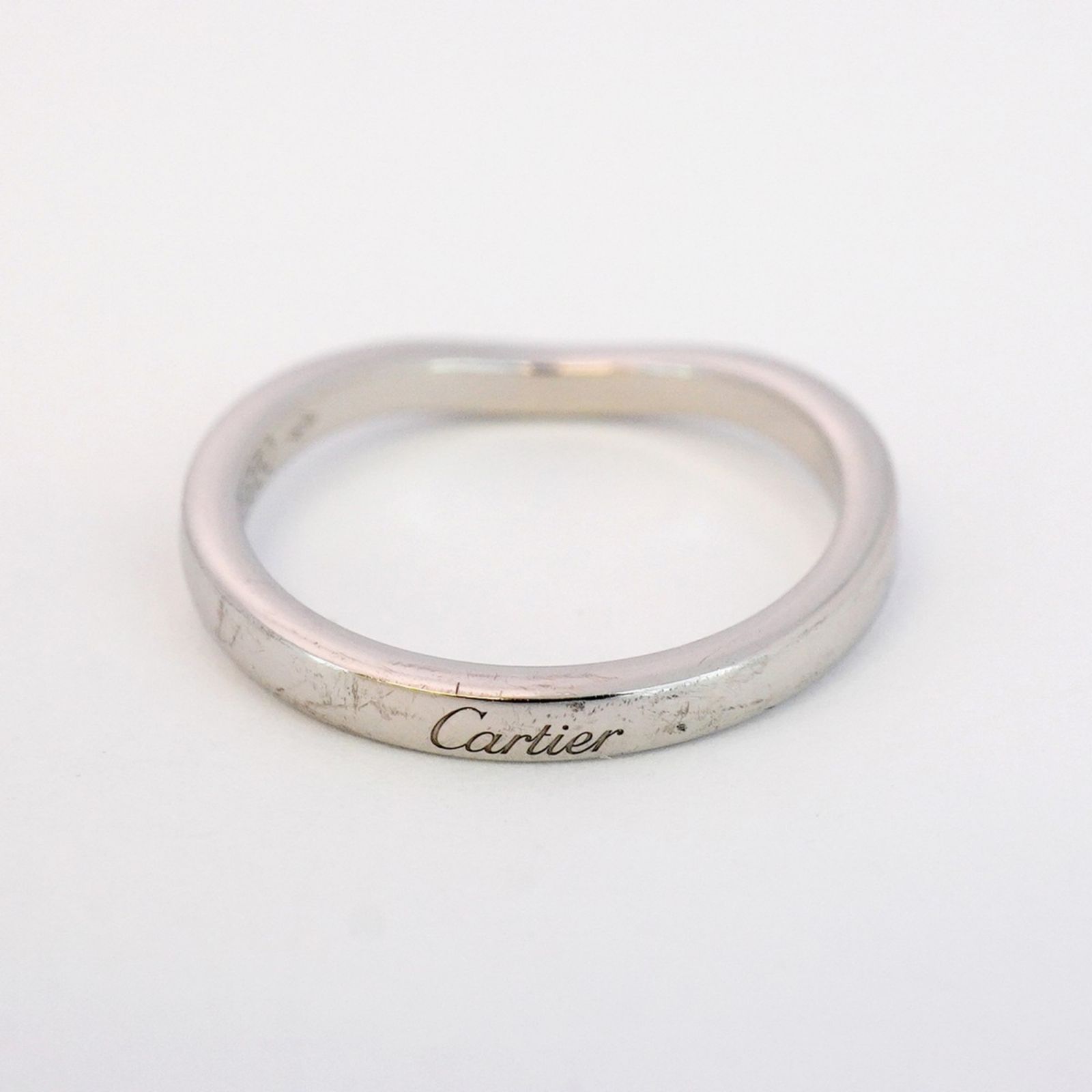 カルティエ ハーフエタニティー ダイヤモンド リング Pt950 ♯49 楽天