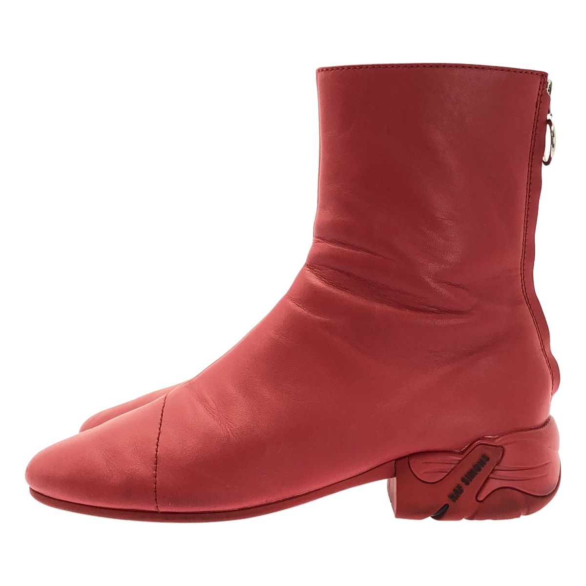 RAF SIMONS | ラフシモンズ | SOLARIS HI レザー ブーツ | 41 | レッド | メンズ