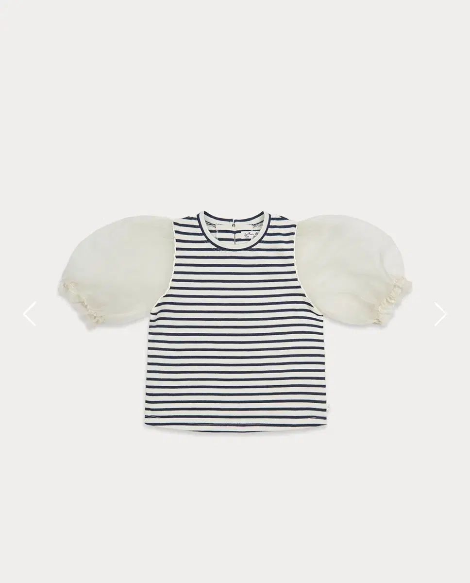 新品 ベネベネ オーガンザ ストライプ T シャツ 3T