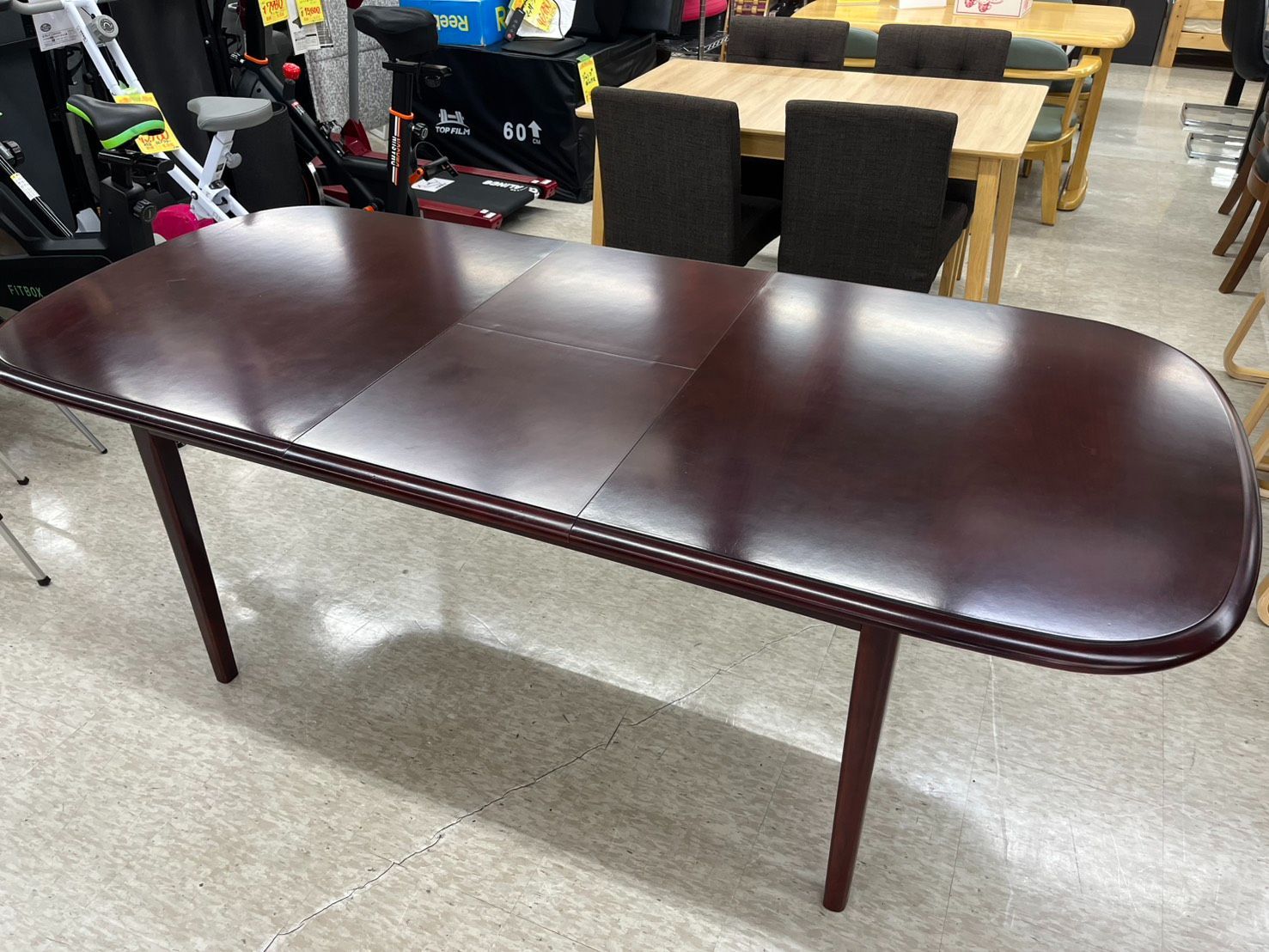 【取引中】カリモク　伸張式ダイニングテーブル　ヴィンテージ カリモク家具（KARIMOKU FURNITURE） カリモク 伸長式ダイニング