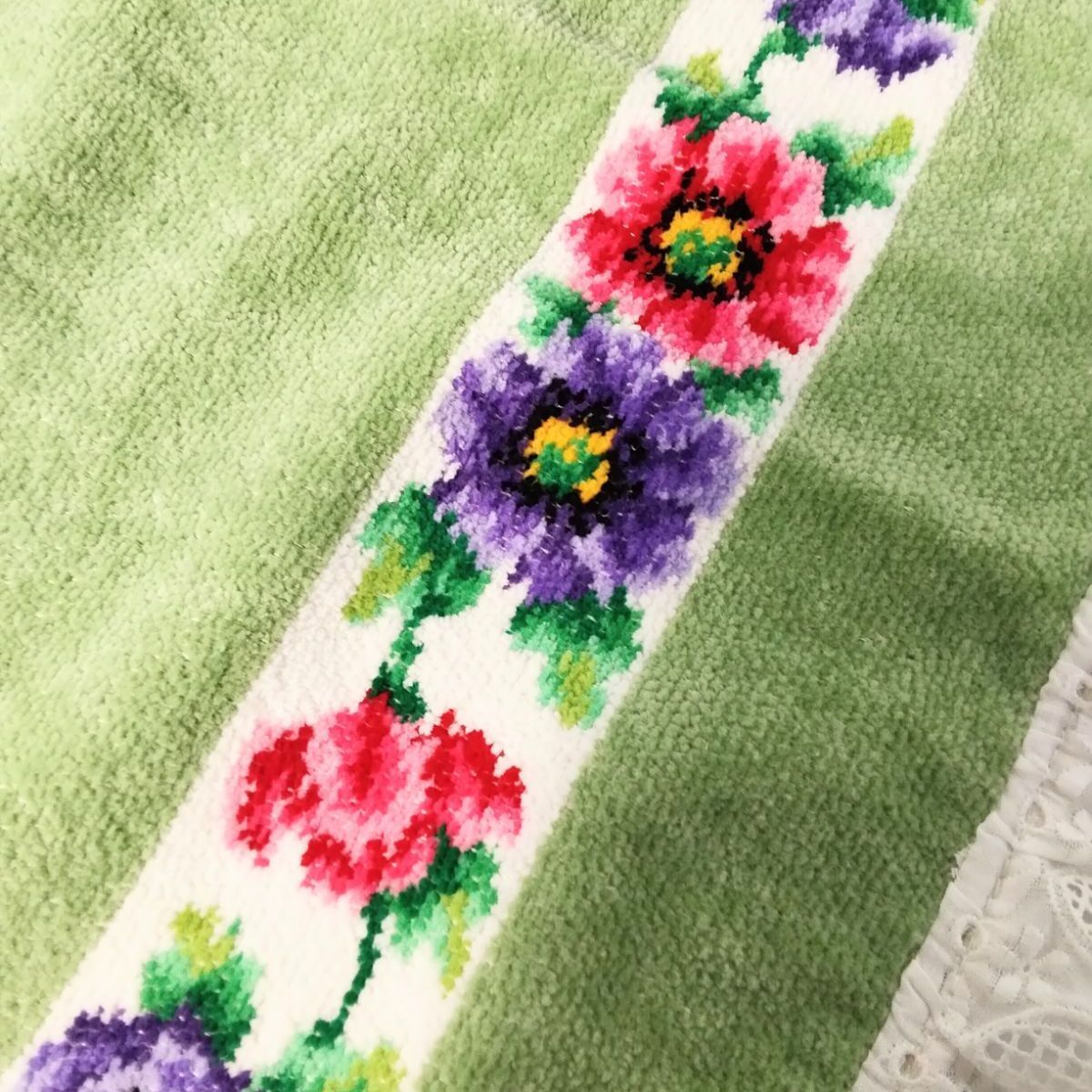 FEILER エプロン FEILER フェイラー 花柄刺繍 エプロン 緑 《NO 00949》 - メルカリ