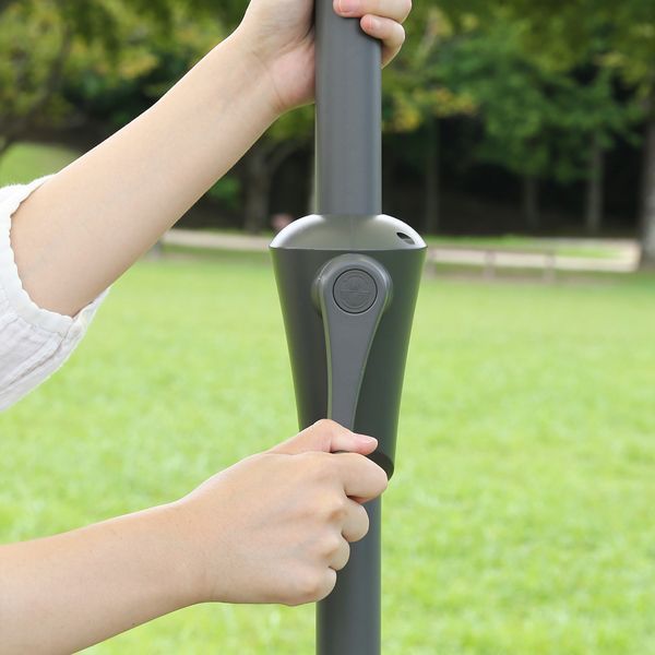  アルミパラソル 270 cm グリーン 組立品 日よけ サンシェード ガーデンファニチャー