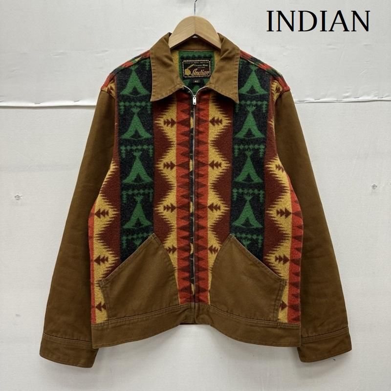 インディアンモーターサイクル ネイティブプリント ウールジャケット