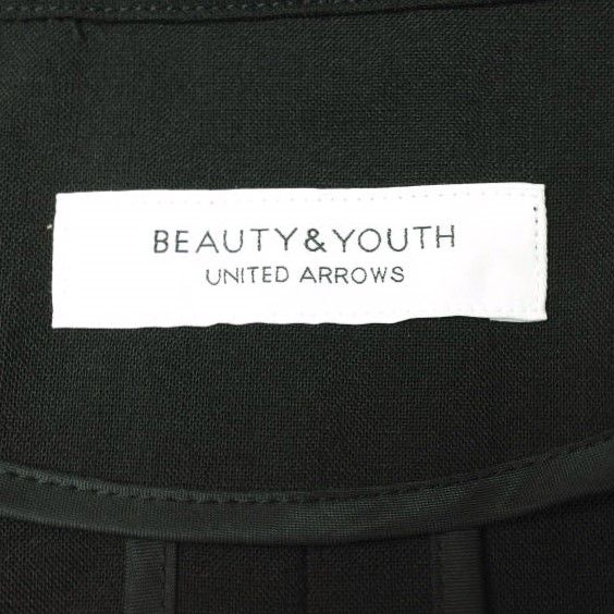 BEAUTY&YOUTH UNITED ARROWS ビューティーアンドユース ユナイテッドアローズ ストレッチ TW 2ボタンジャケット 1222-139-1534 L ブラック テーラード アウター g18784