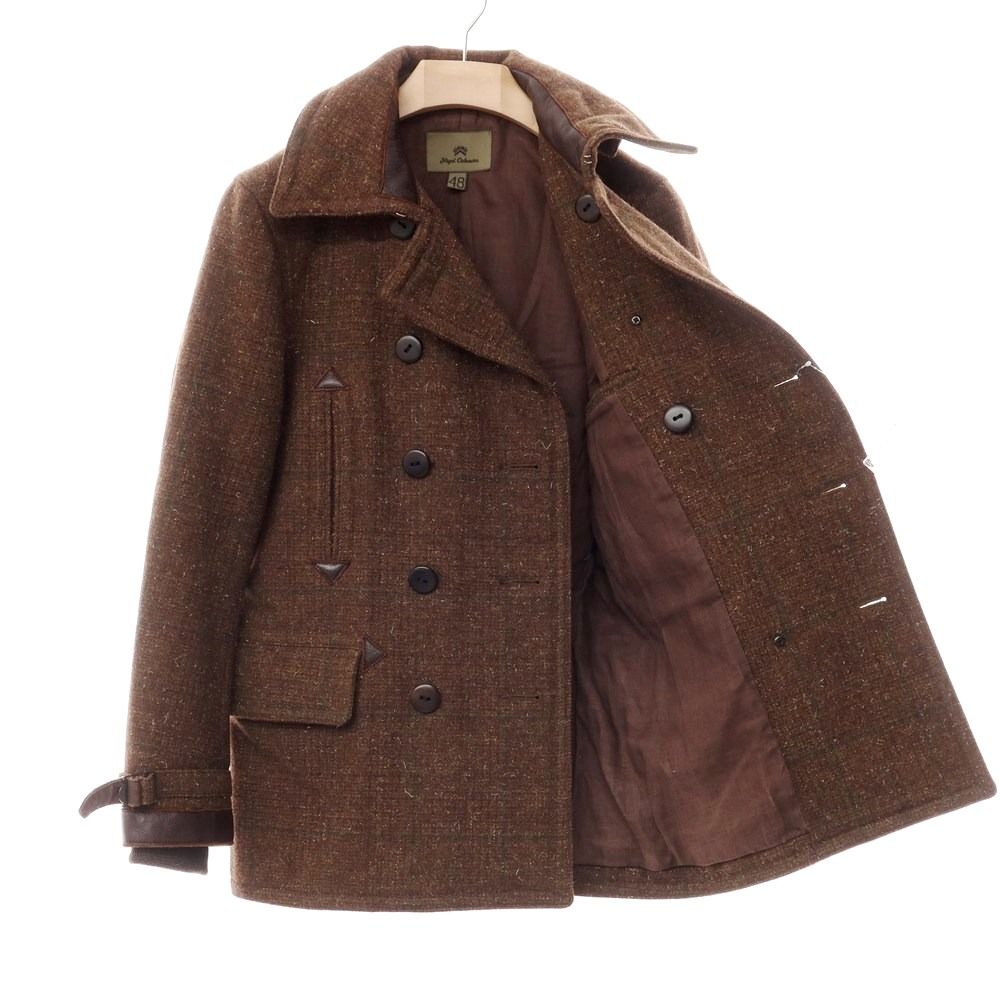 中古】ナイジェルケーボン Nigel Cabourn ウール チェック ピーコート