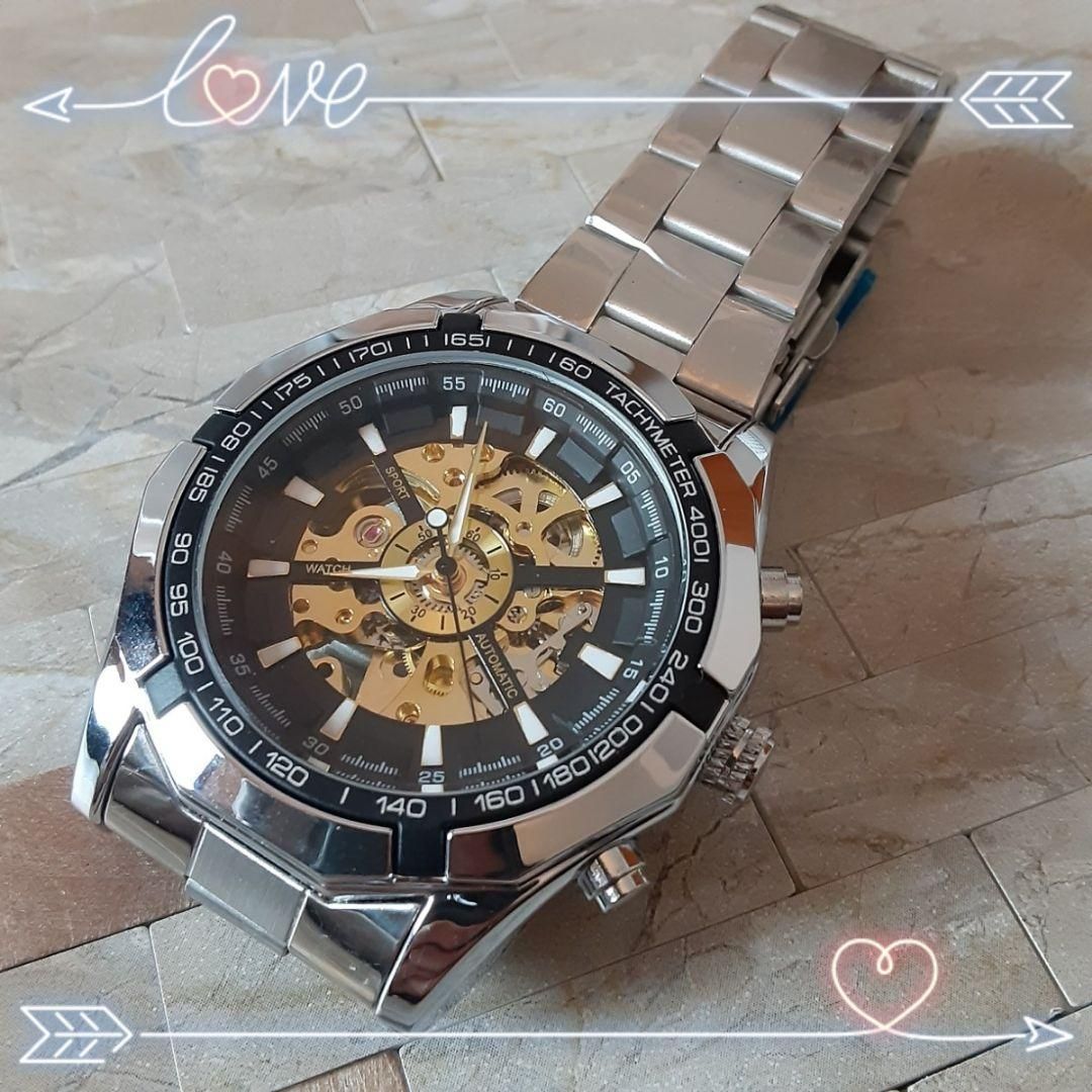 腕時計】658 新品☆フルスケルトン☆高級時計 自動巻き 機械式 ...
