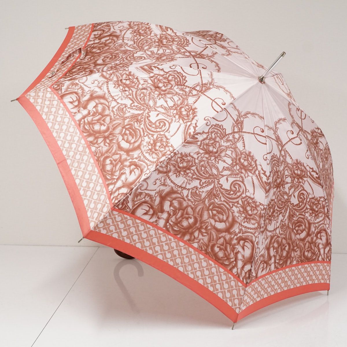 耐風傘 GHERARDINI ゲラルディーニ USED美品 ローズ ピンク 日本